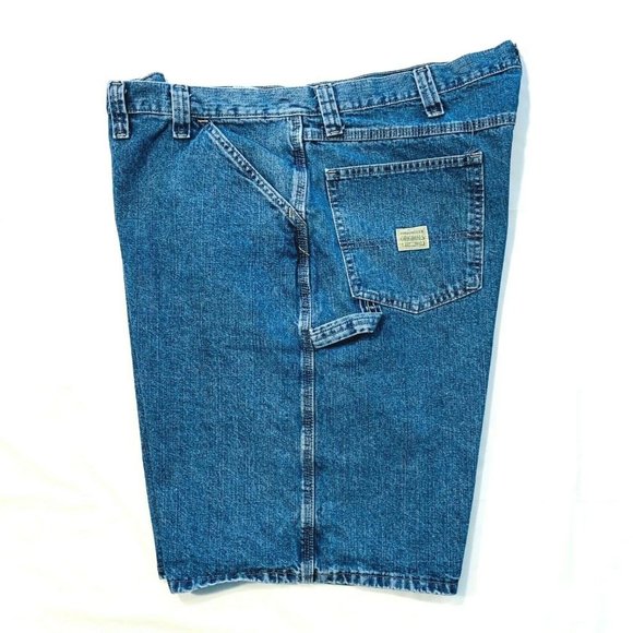 Vtg Wrangler Relaxed Fit Carpenter Denim Shorts - Picture 3 of 12